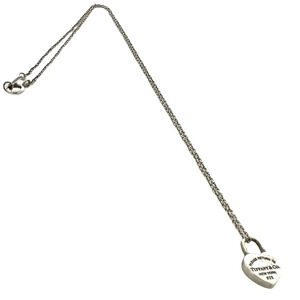 TIFFANY&Co. Tiffany Heart Lock Necklace, Sterling Silver 925 Pendant, Accesso...